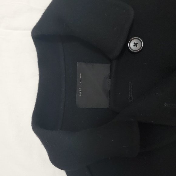 Marc Jacobs Classic Black Wool Peacoat - Picture 2 of 7